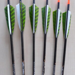 komplet 6 strzał Easton POWER FLIGHT 500 z lotkami naturalnymi 4"  i grotami CB